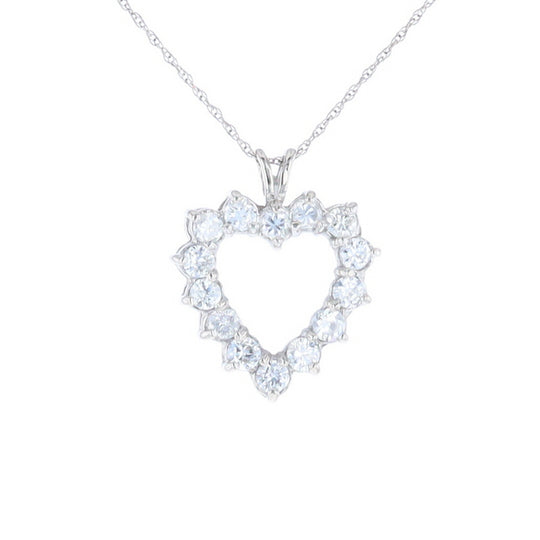 Open Heart Diamond Pendant