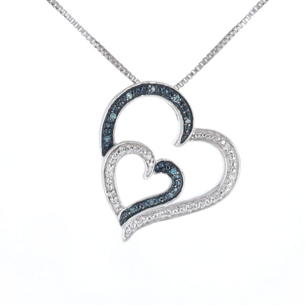 Double Heart Diamond Necklace