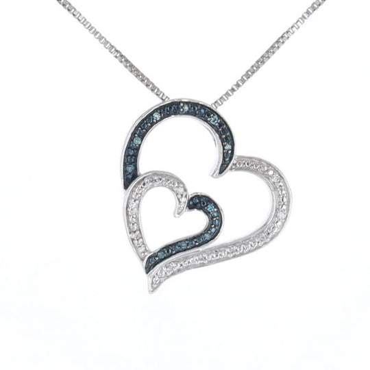 Double Heart Diamond Necklace