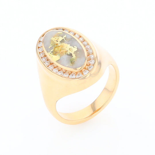 Gold Quartz Ring Lady’s