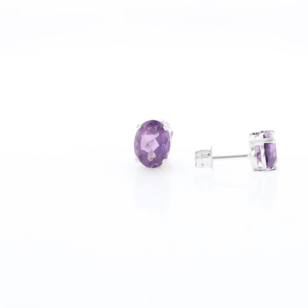 Amethyst Stud Earrings