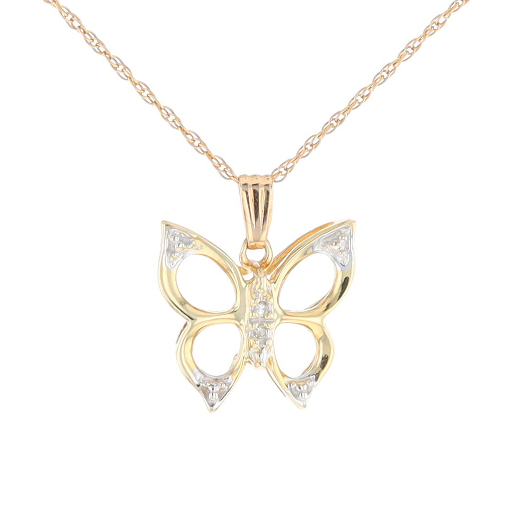 Diamond Butterfly Pendant