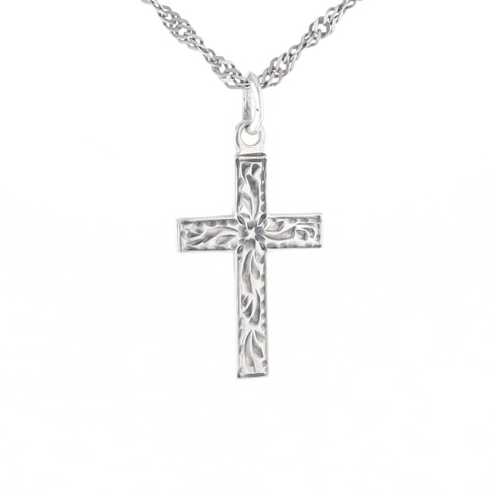 Floral Vine Cross Pendant