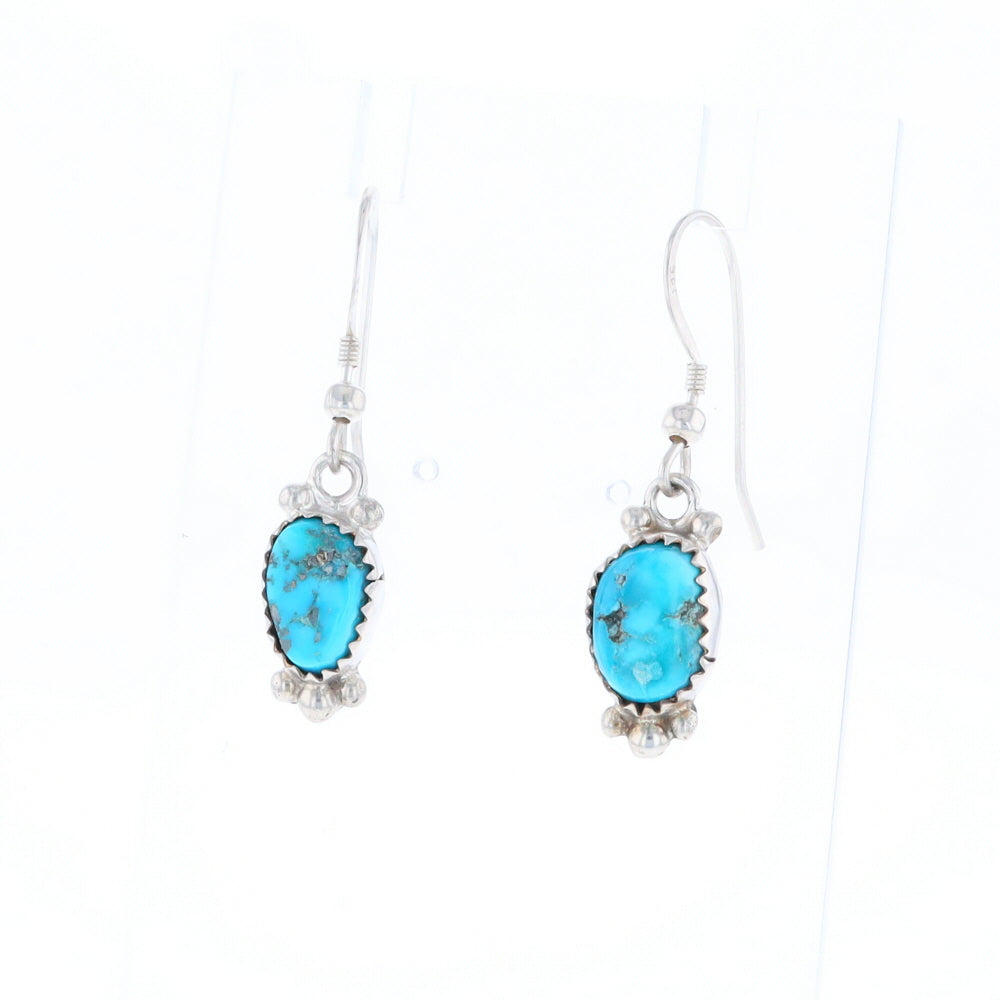 Native Dangle Turquoise Bead Earrings