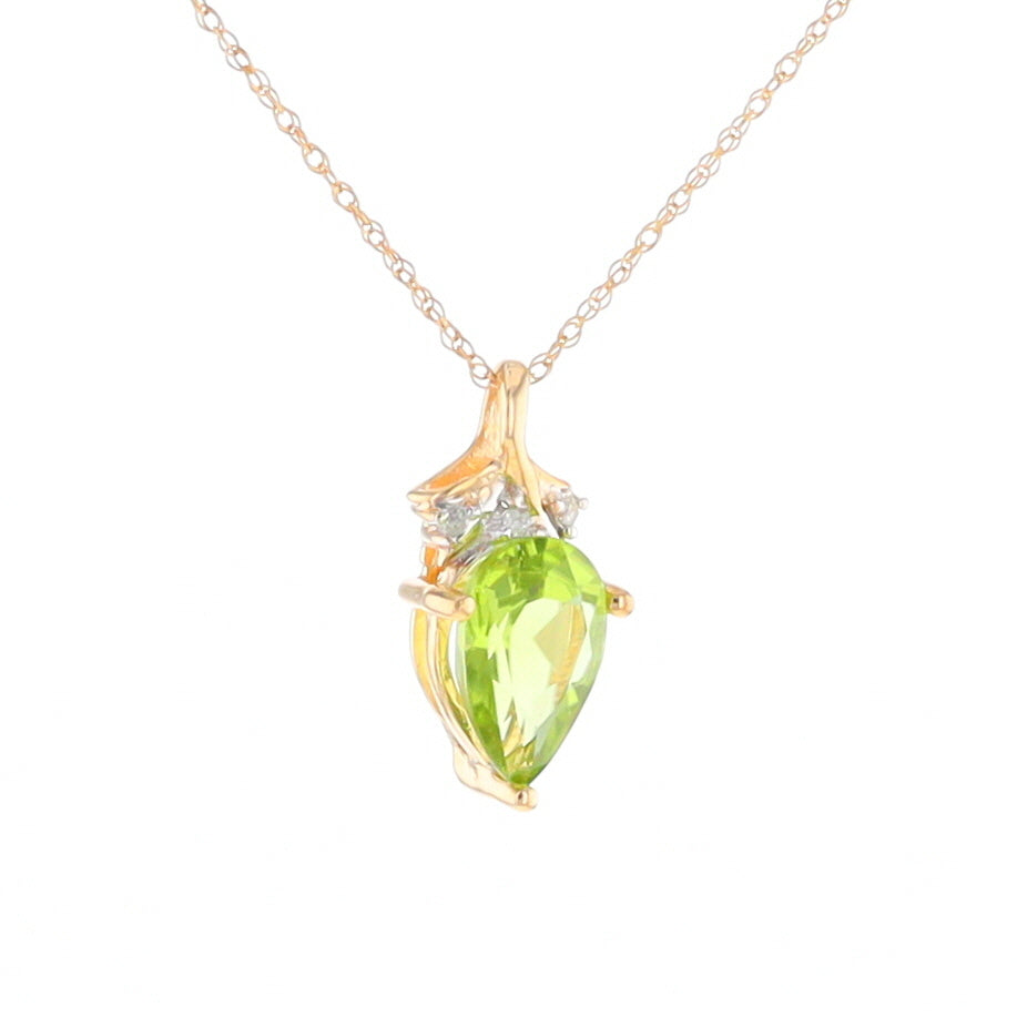 Pear-Shaped Peridot Necklace