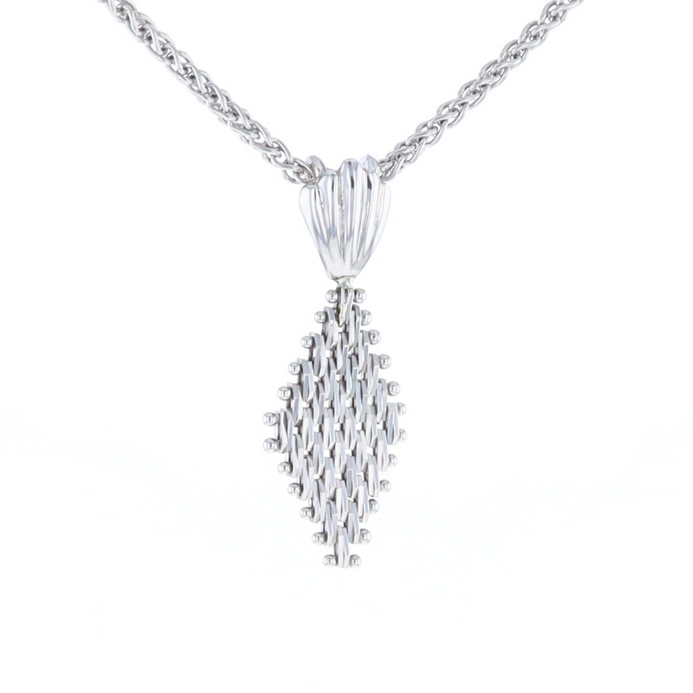 Woven White Gold Pendant