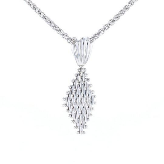 Woven White Gold Pendant