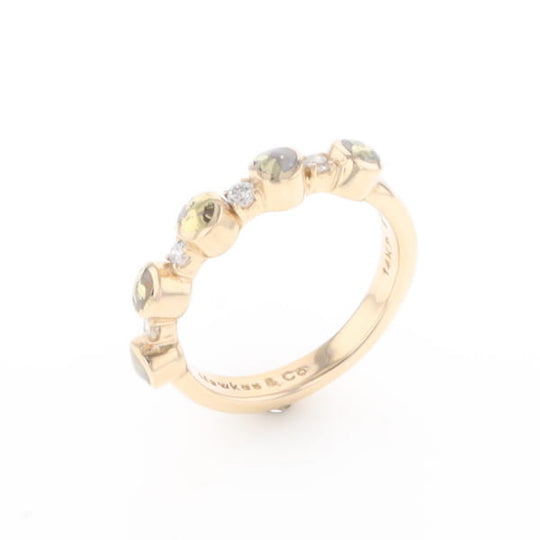 Gold Quartz Circle Inlay Wedding Band - G2