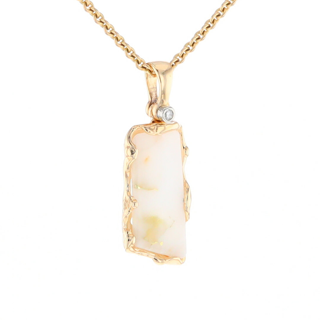 Gold Quartz Freeform Pendant  (G2)