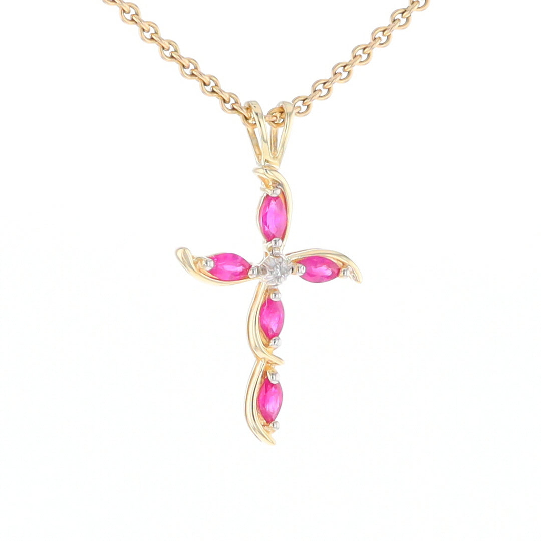 Marquise Ruby Cross