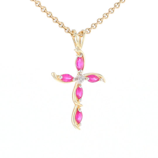 Marquise Ruby Cross