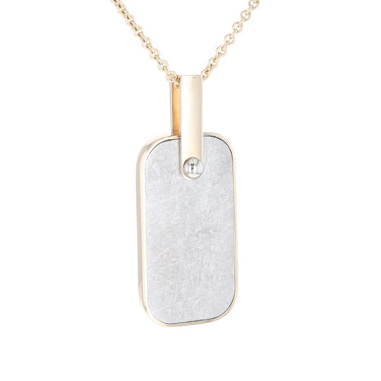 Meteorite Reversible Dog Tag Pendant