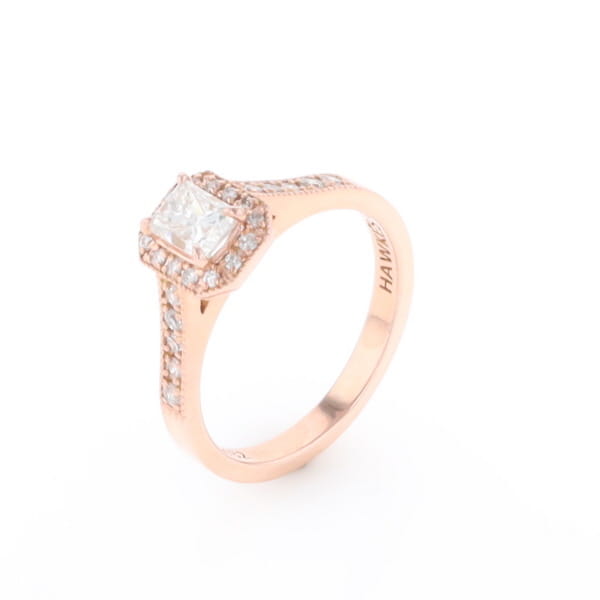 Princess Cut Diamond Halo Ring