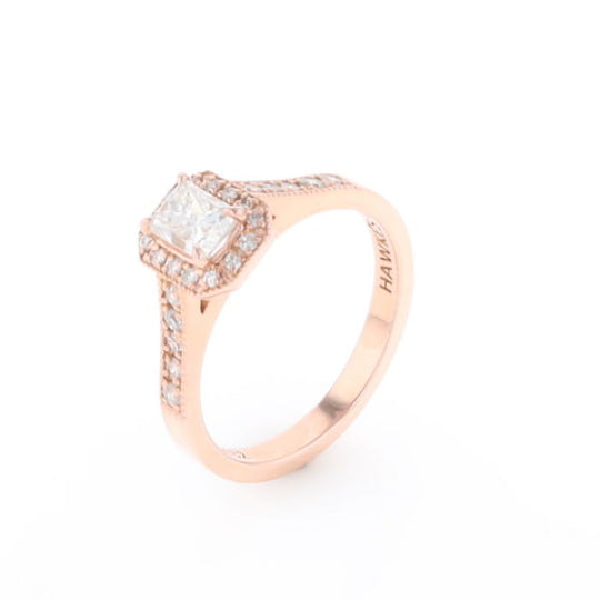 Princess Cut Diamond Halo Ring