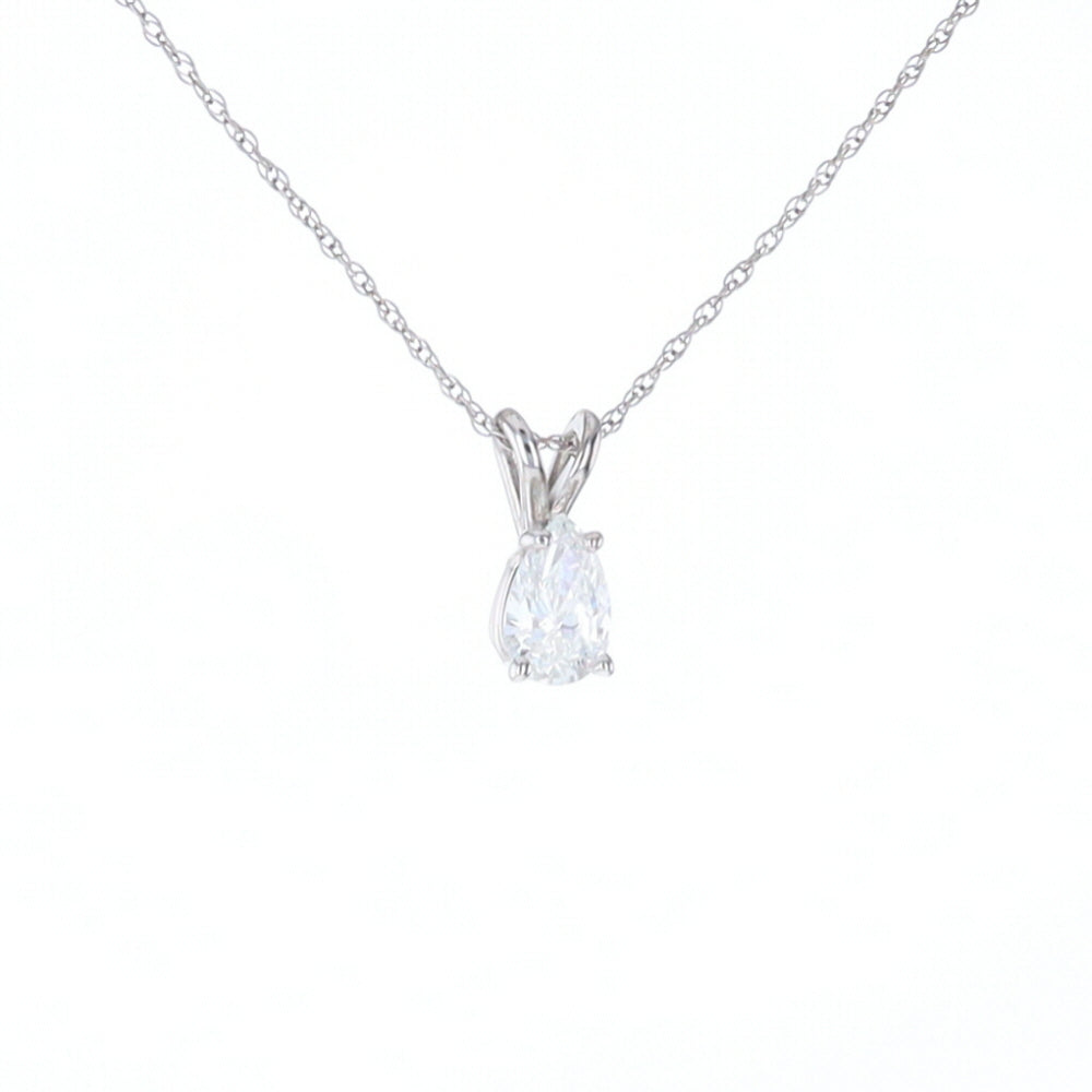 Pear Diamond Solitaire Pendant