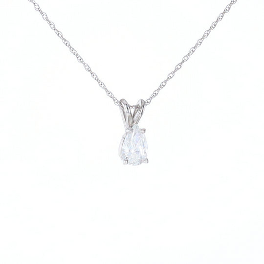 Pear Diamond Solitaire Pendant