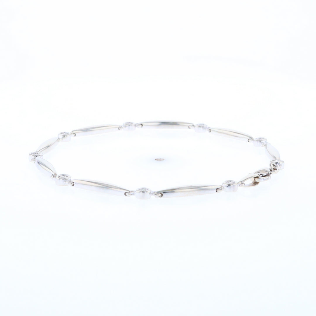 Elongated Link Diamond Bracelet