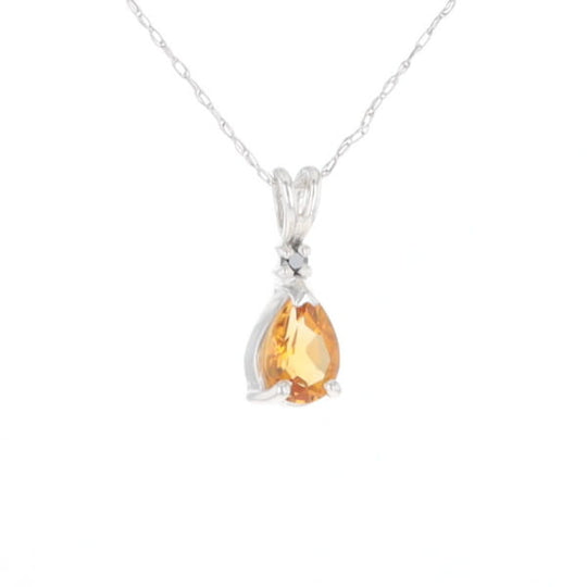 Citrine Pear Pendant