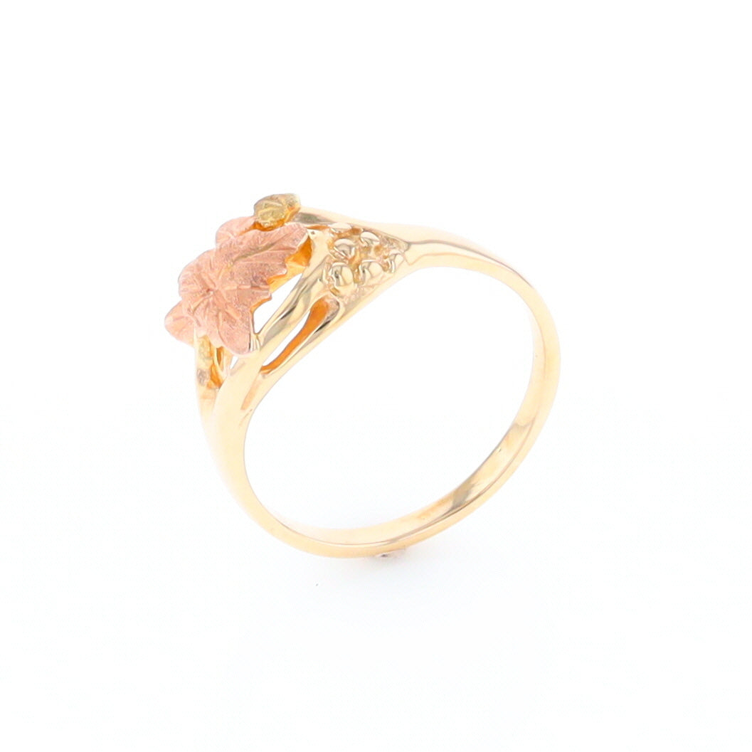 Black Hills Gold Grape Leaf Ring