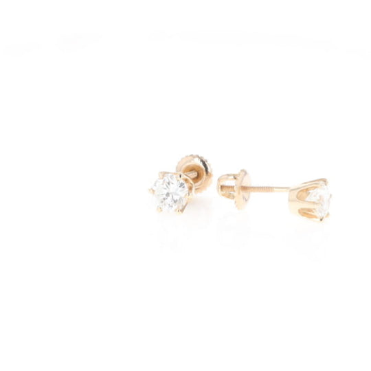 1.1ct 6-Prong Round Diamond Solitaire Studs