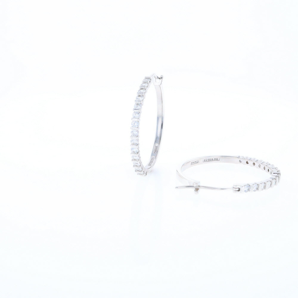 Cubic Zirconia Hoop Earrings