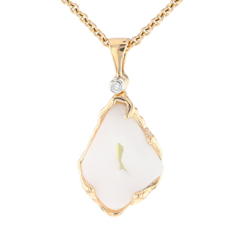 Gold Quartz Freeform Pendant (G2)