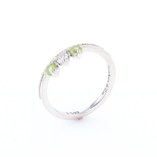 Peridot & Diamond Mother's Ring