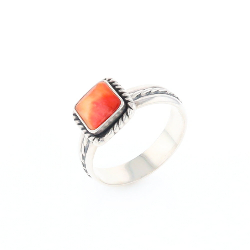 Braided Square Spiny Oyster Ring