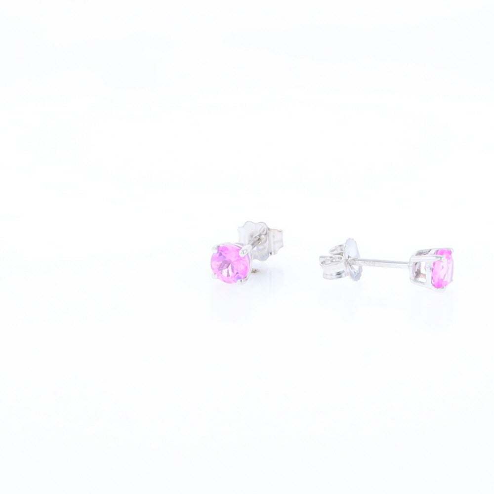 Pink Sapphire Stud Earrings
