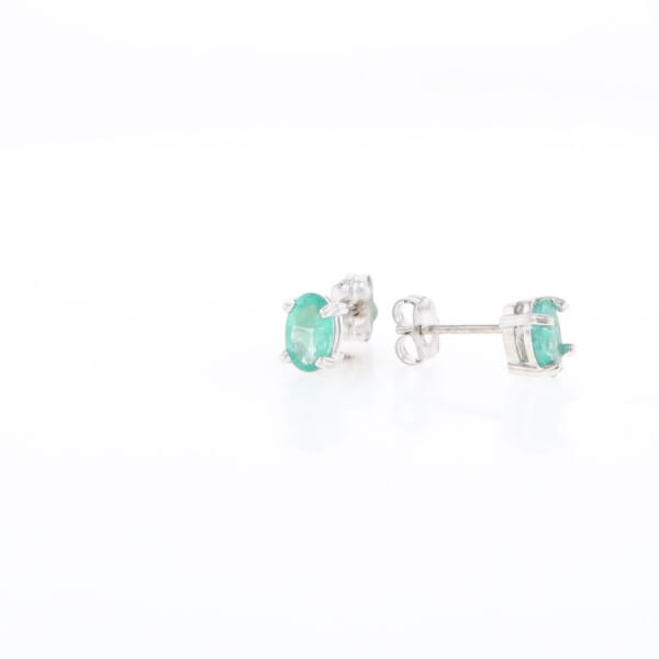 Oval Emerald Stud Earrings