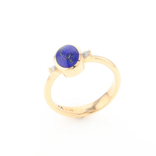 Oval Lapis Diamond Ring