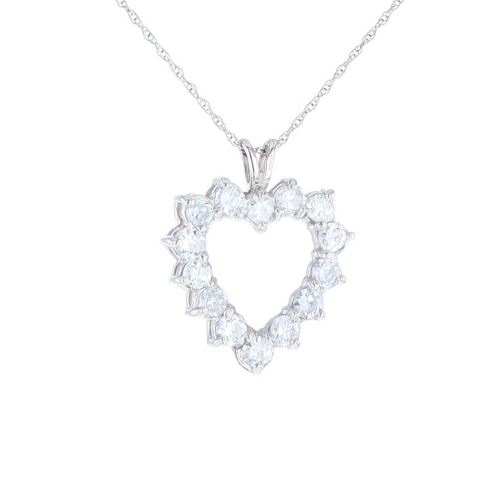 Open Heart Diamond Pendant