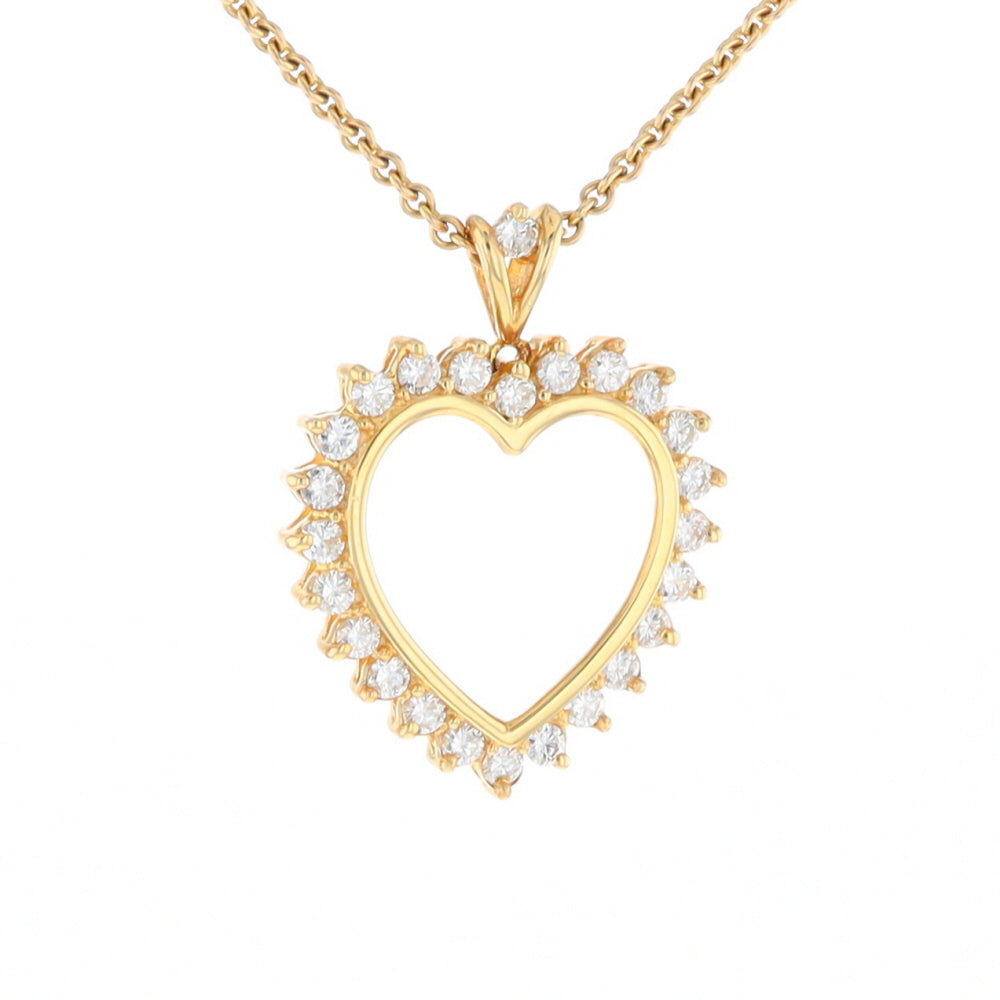 Diamond Halo Heart Pendant