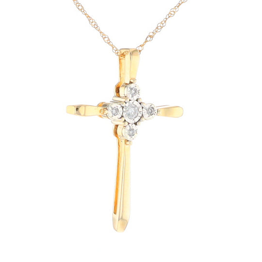 Illusion Cluster Cross Necklace