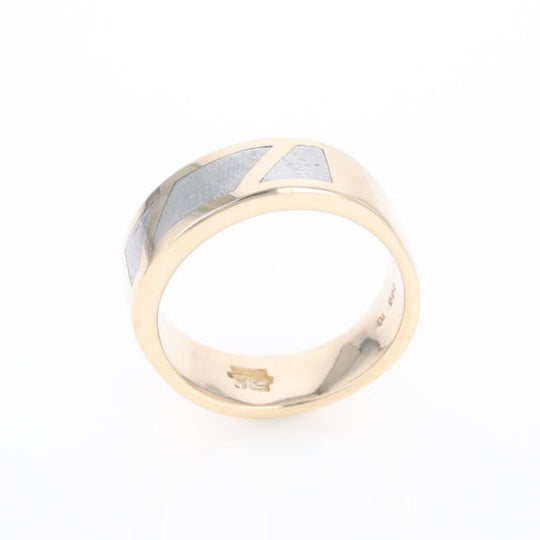 Meteorite Ring, 3 Section Inlaid Design