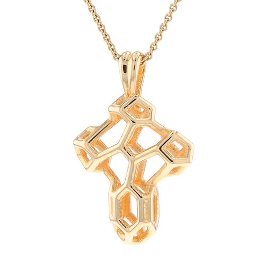 Voronoi Cross Pendant