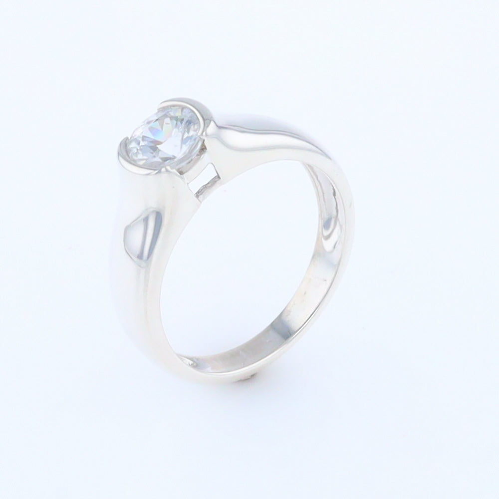 Cubic Zirconia Solitaire Ring