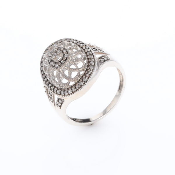 Open Work Filigree Design Ring