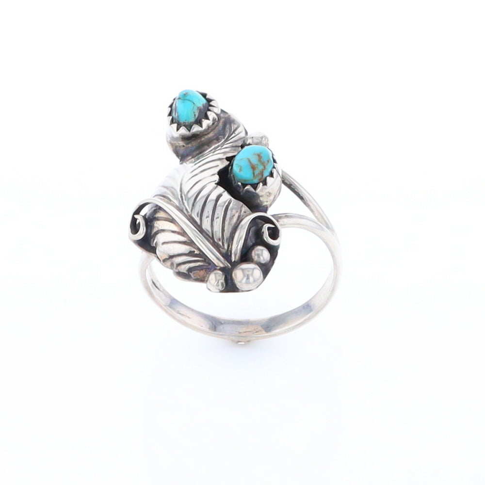 Native Turquoise Feather Ring