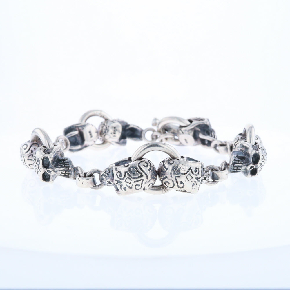 Silver Skull Bracelet