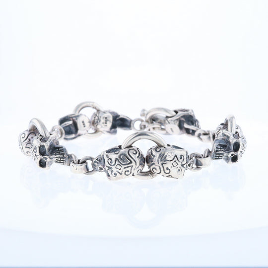 Silver Skull Bracelet