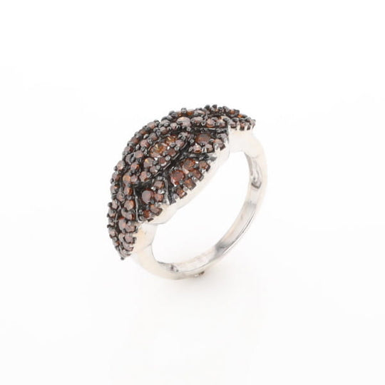 Knot Cluster Orange Diamond Ring