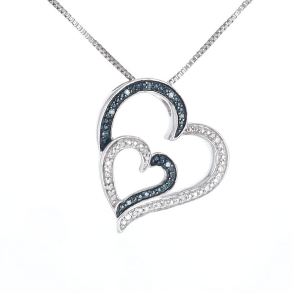 Double Heart Diamond Necklace