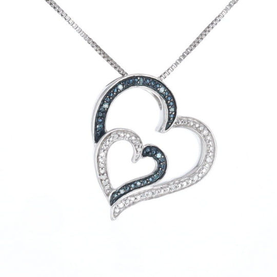 Double Heart Diamond Necklace