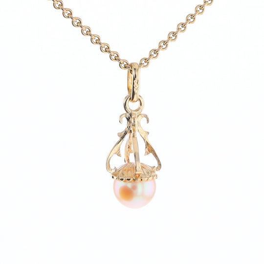 Swirl Chandelier Pearl Pendant