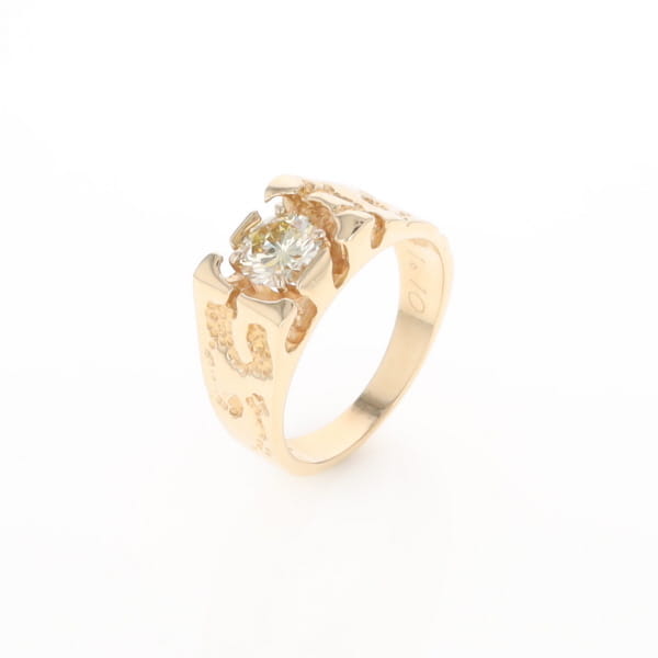 Men's Faux Nugget Style Diamond Ring