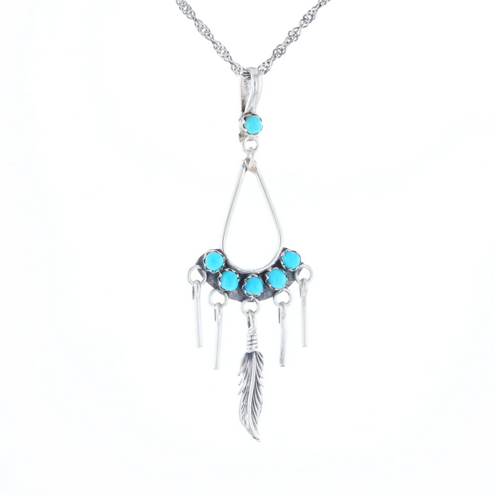 Native Turquoise Dangle Pendant