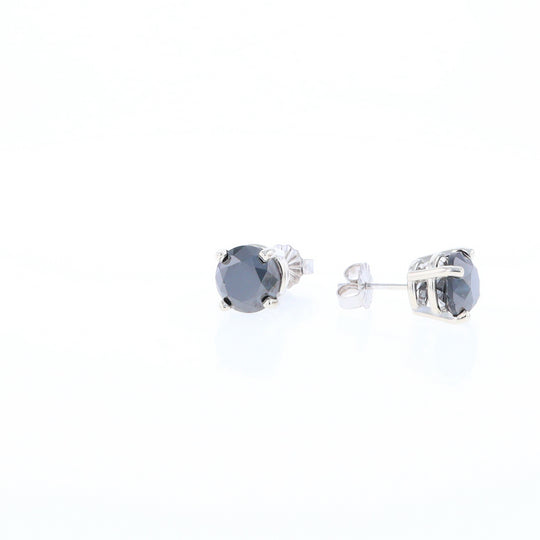 4.92ctw Black Diamond Stud Earrings