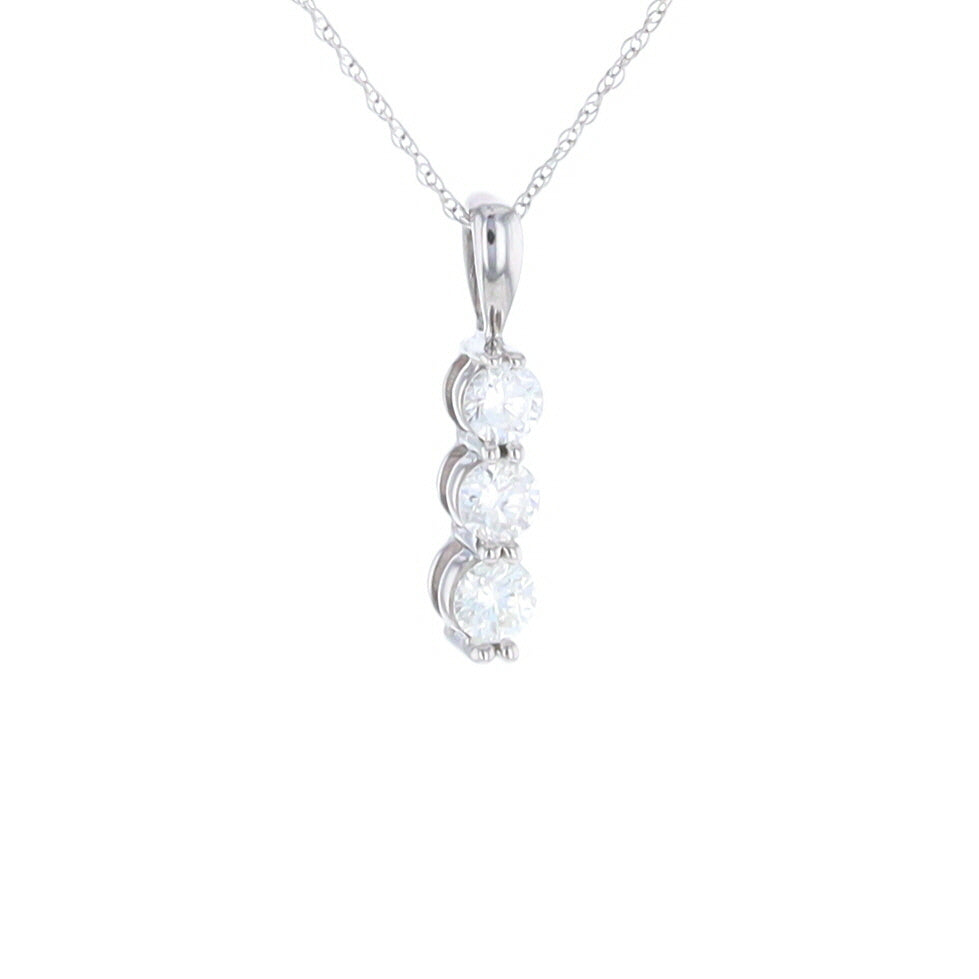 Three Diamond Drop Pendant