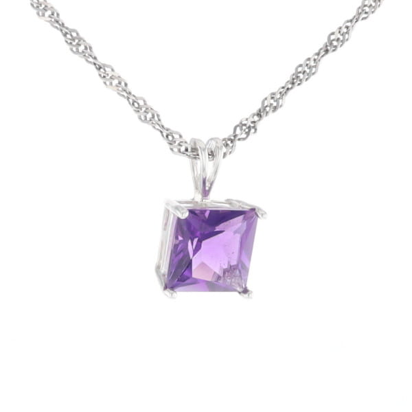 Amethyst Solitaire Pendant